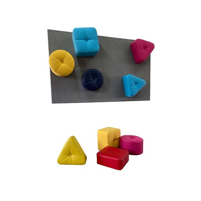 Poufs with magnetic board